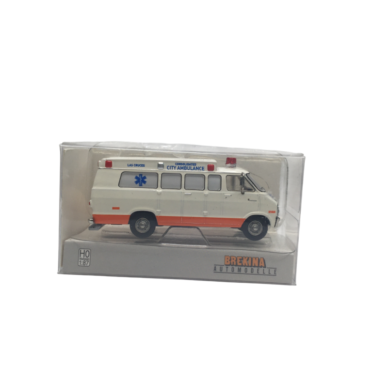 Dodge B 200, Consolidated City ambulance, 1975  - BREKINA 18306 - HO 1/87