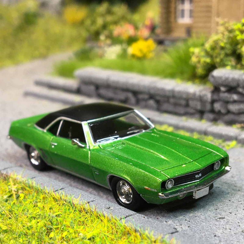 Chevrolet Camaro SS, vert, noir, 1969 - BREKINA 18379 - HO 1/87