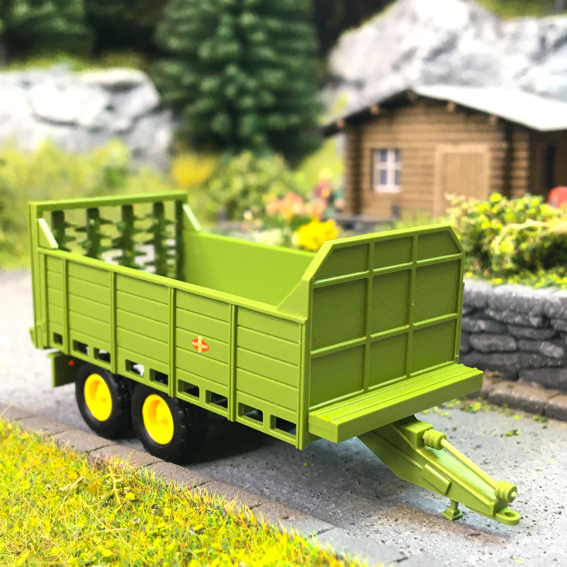 Fortschritt T 088, vert, remorque épandeur de fumier, 1988 - BUSCH 53808 - HO 1/87