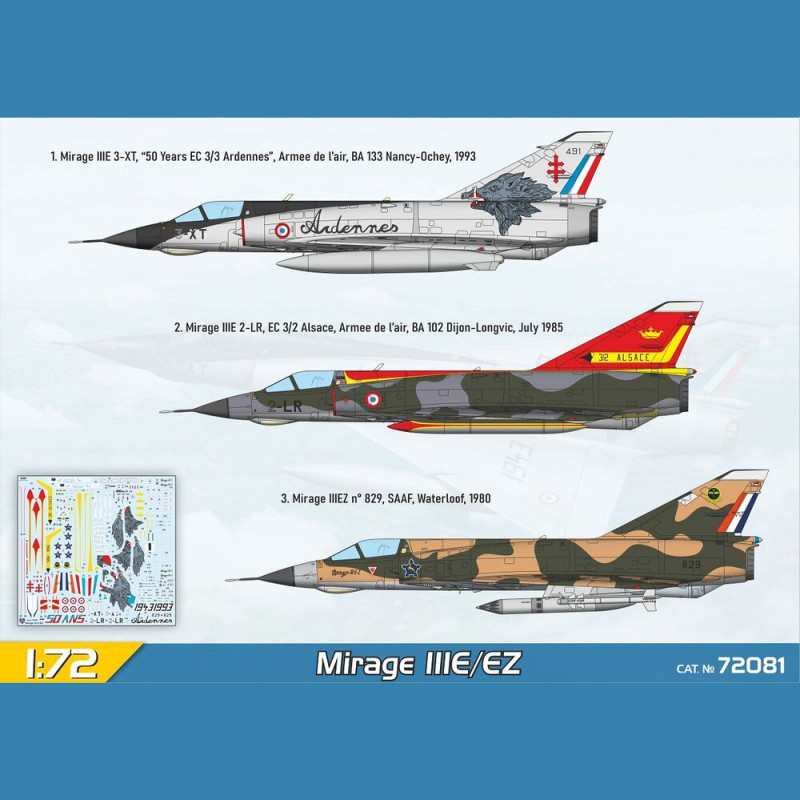 Mirage III E/EZ - Modelsvit 72081 - 1/72