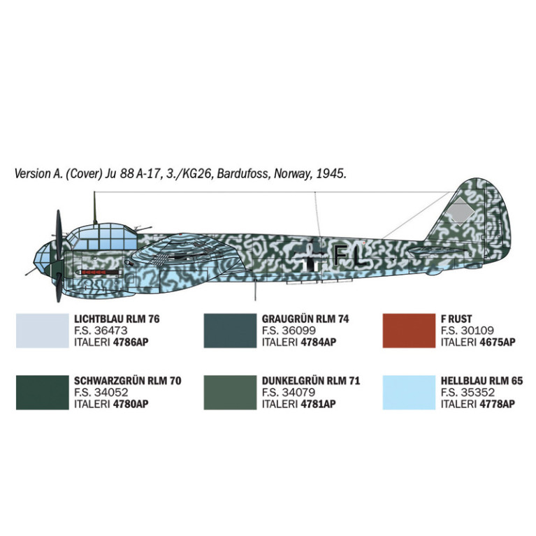 Junkers Ju 88 A-4/17, Torpedo Bomber - ITALERI 1489 - 1/72