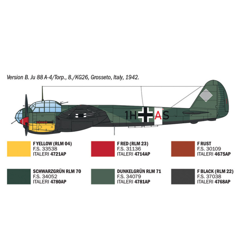 Junkers Ju 88 A-4/17, Torpedo Bomber - ITALERI 1489 - 1/72