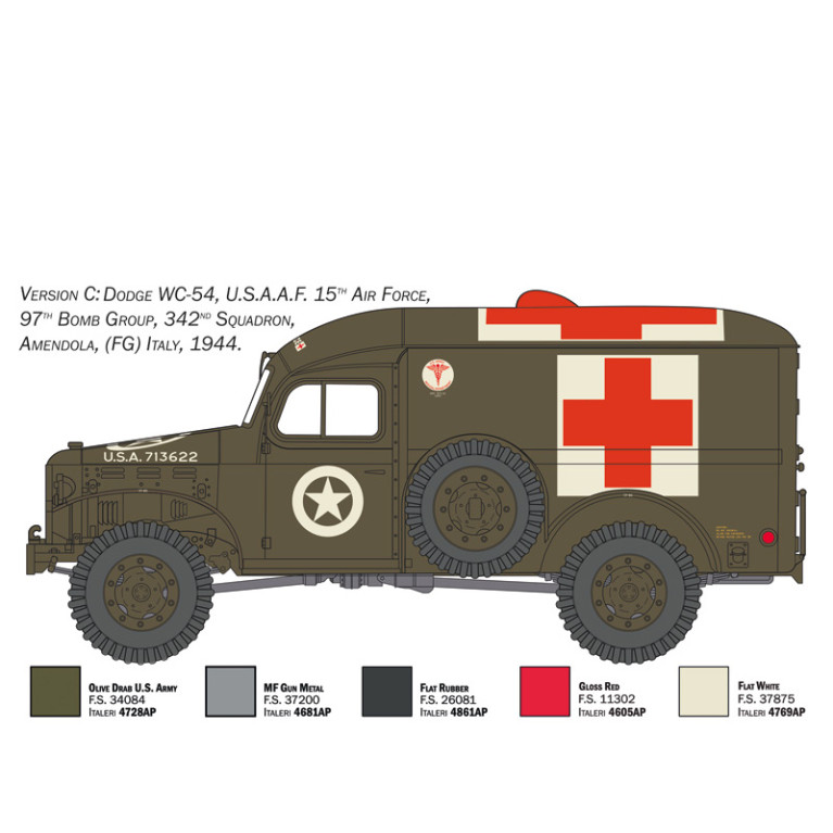 Dodge WC-54, ambulance - ITALERI 90226 - 1/35
