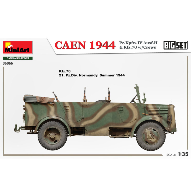 Caen 1944, Pz.Kpfw. IV Ausf.H, Kfz.70, avec équipage, big set - MiniArt 36066 - 1/35