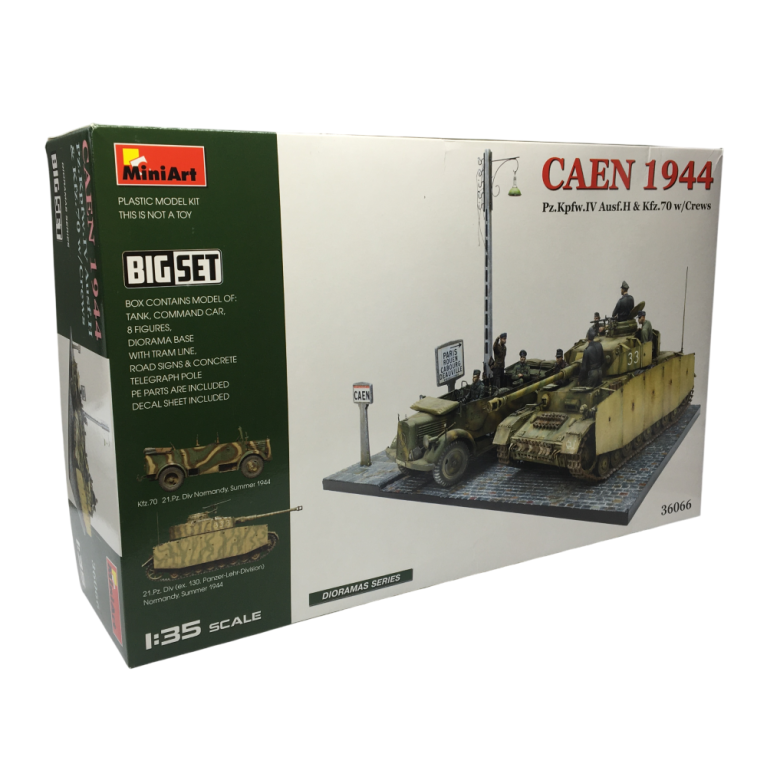 Caen 1944, Pz.Kpfw. IV Ausf.H, Kfz.70, avec équipage, big set - MiniArt 36066 - 1/35