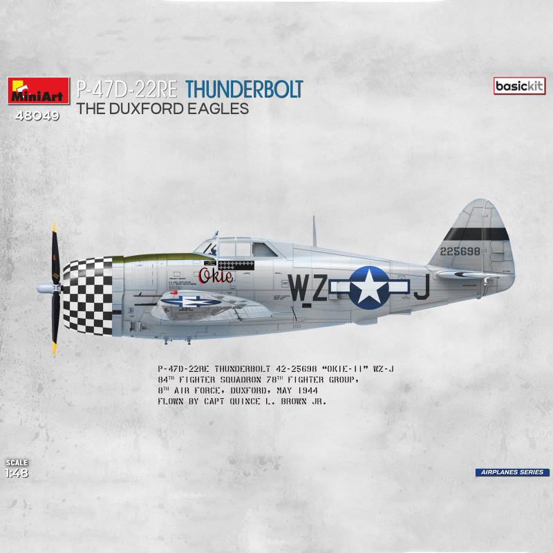 P-47D-22RE Thunderbolt, the Duxford eagles, kit basic - MiniArt 48049 - 1/48