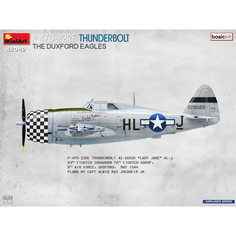 P-47D-22RE Thunderbolt, the Duxford eagles, kit basic - MiniArt 48049 - 1/48