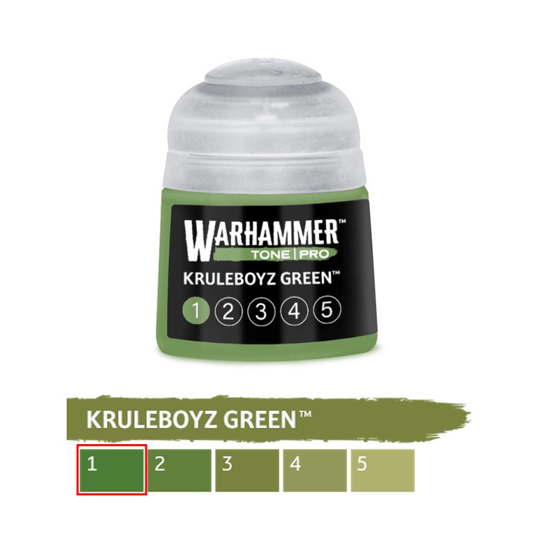 Kruleboyz Green 1 - 12ml Tone Pro - WARHAMMER 99189961316 20-221