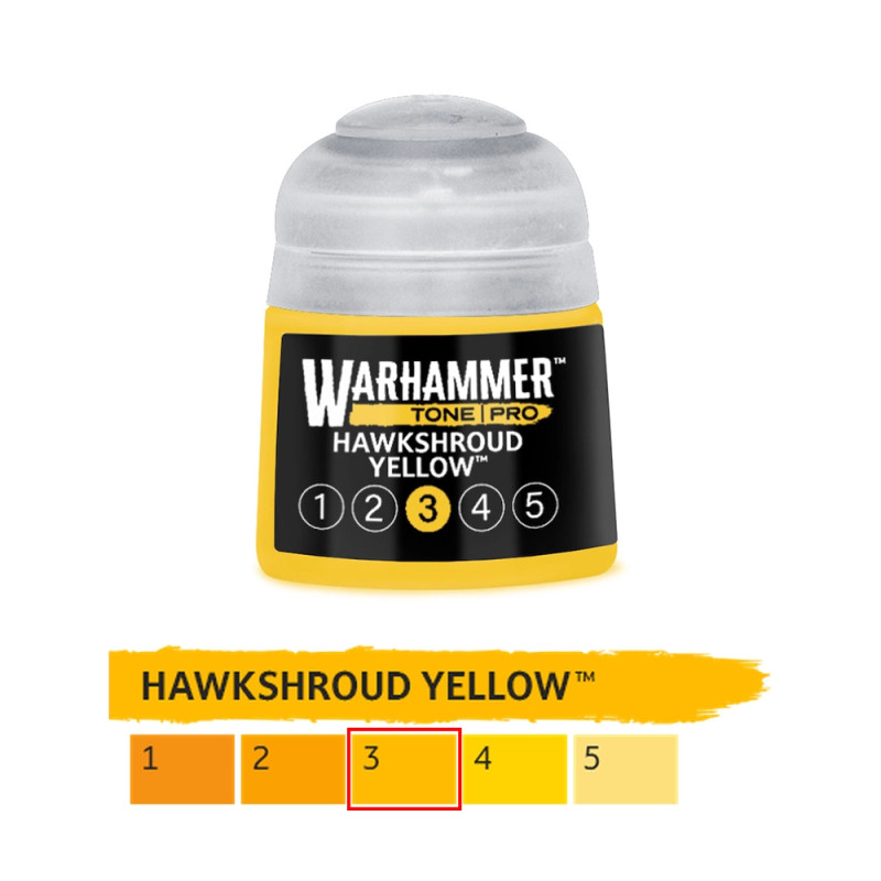 Hawkshroud Yellow 3 - 12ml Tone Pro - WARHAMMER 99189961303 20-193