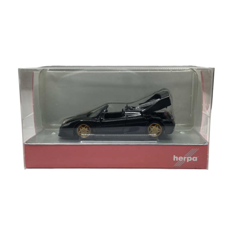 Ferrari F50 Spider, capot ouvrant, noir, 1995 - HERPA 025492-003 - HO 1/87