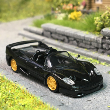 Ferrari F50 Spider, capot ouvrant, noir, 1995 - HERPA 025492-003 - HO 1/87