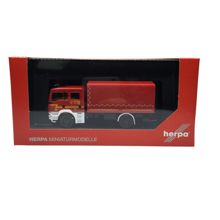 MAN TGA M, véhicule polyvalent, brigade des sapeurs-pompiers de Hambourg - HERPA 098984 - HO 1/87