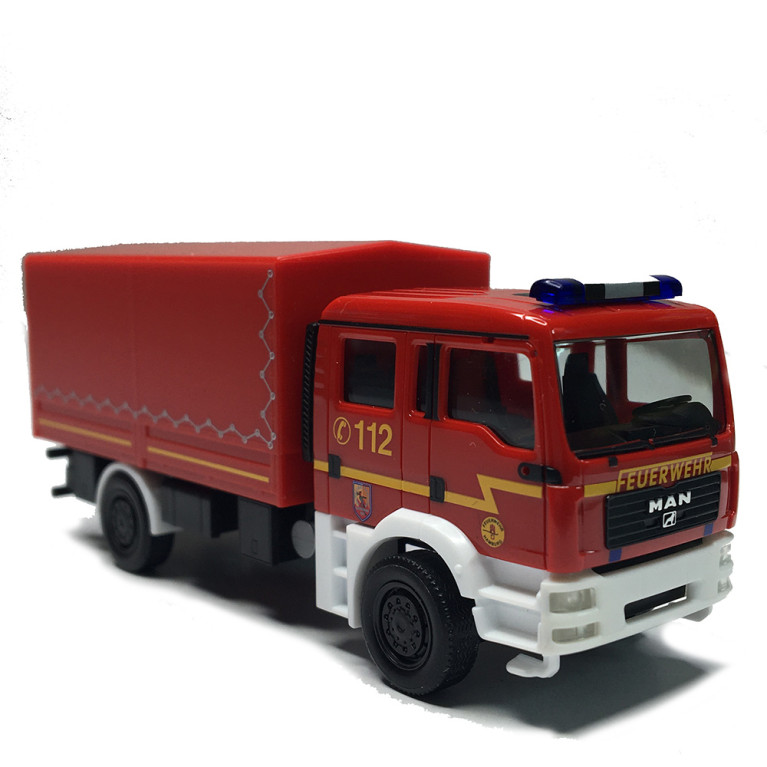 MAN TGA M, véhicule polyvalent, brigade des sapeurs-pompiers de Hambourg - HERPA 098984 - HO 1/87