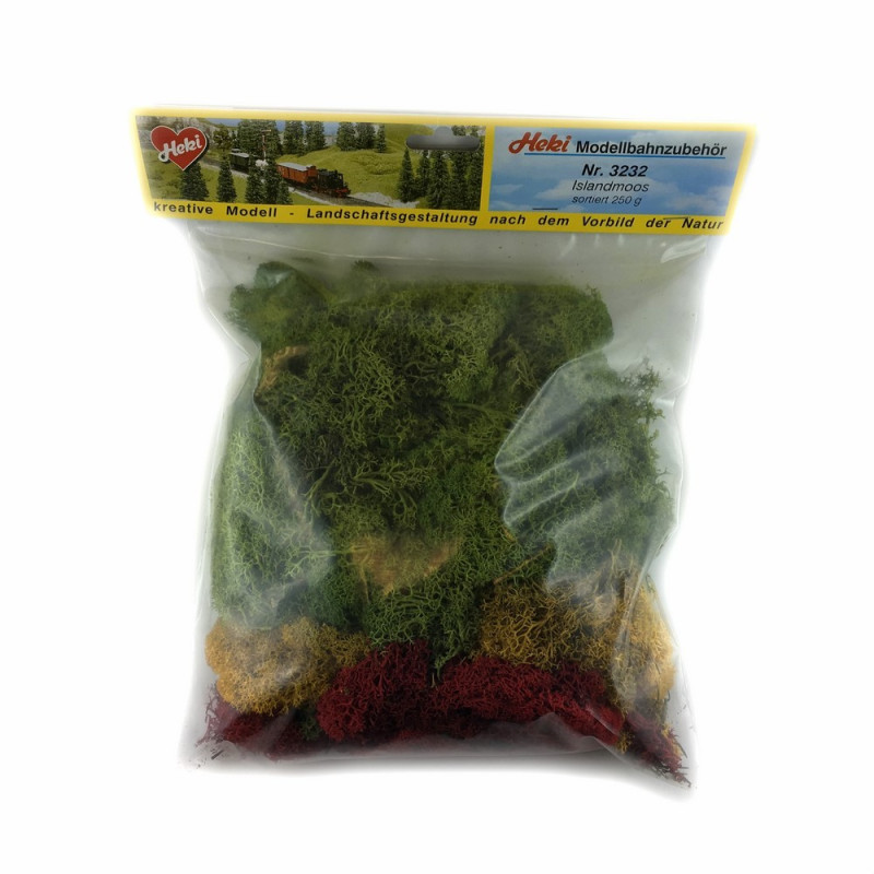 Lichen 3 couleurs pour diorama 250g -HO et N- HEKI 3232