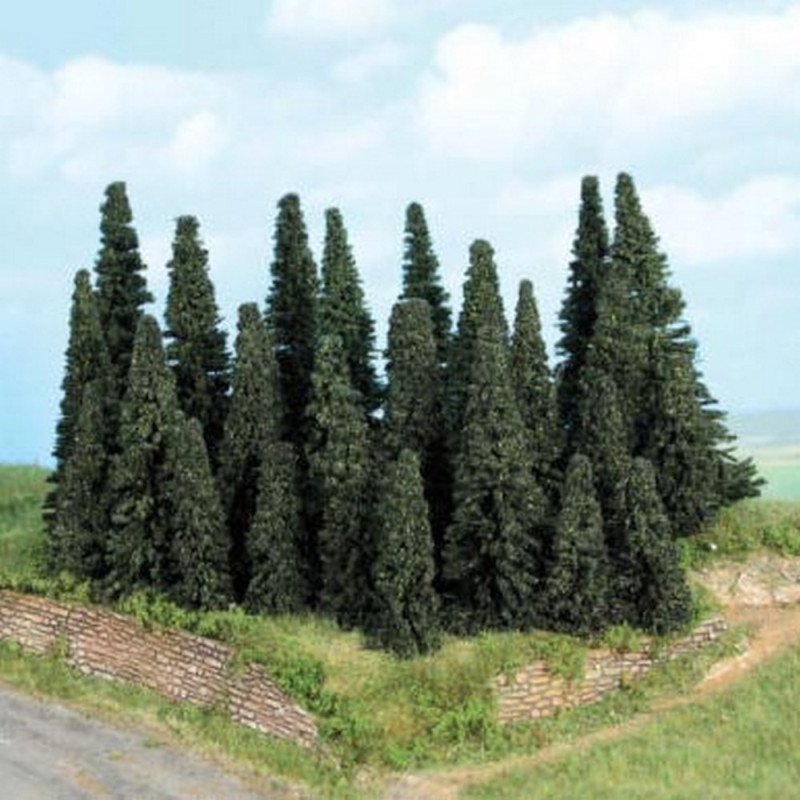 Forêt de 24 sapins 5 à 11 cm- Toutes échelles-HEKI 2261