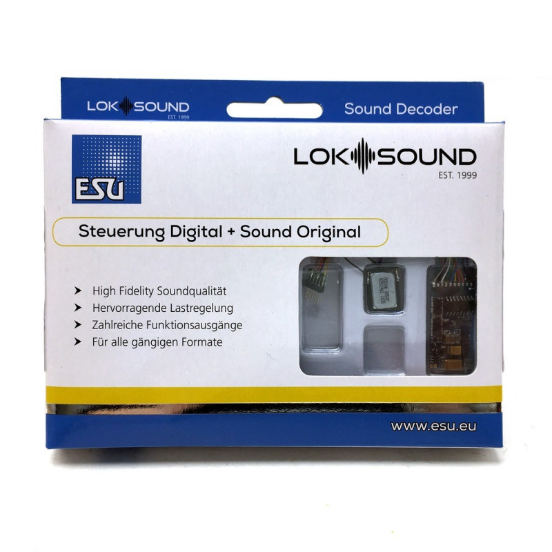 Décodeur digital 6 broches NEM651 loksound V5 sonore-ESU-58416 Décodeur digital 6 broches NEM651 loksound V5 sonore-ESU-58416
